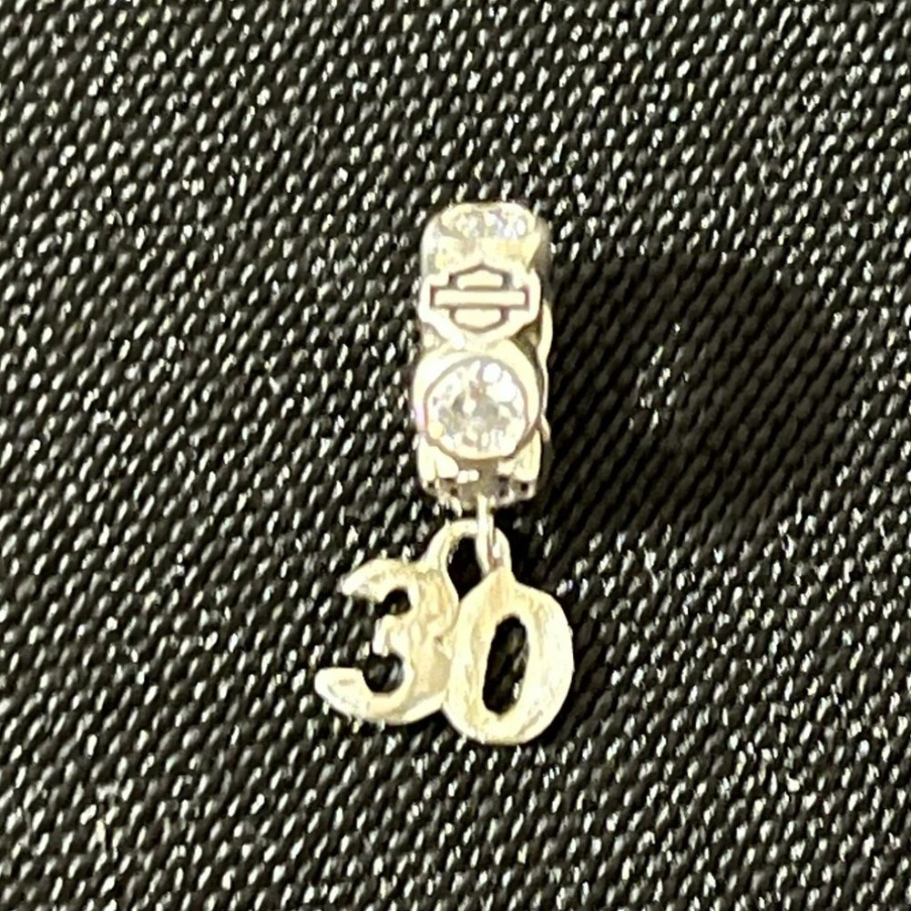 HARLEY DAVIDSON 30 YEAR STERLING SILVER RIDE BEAD